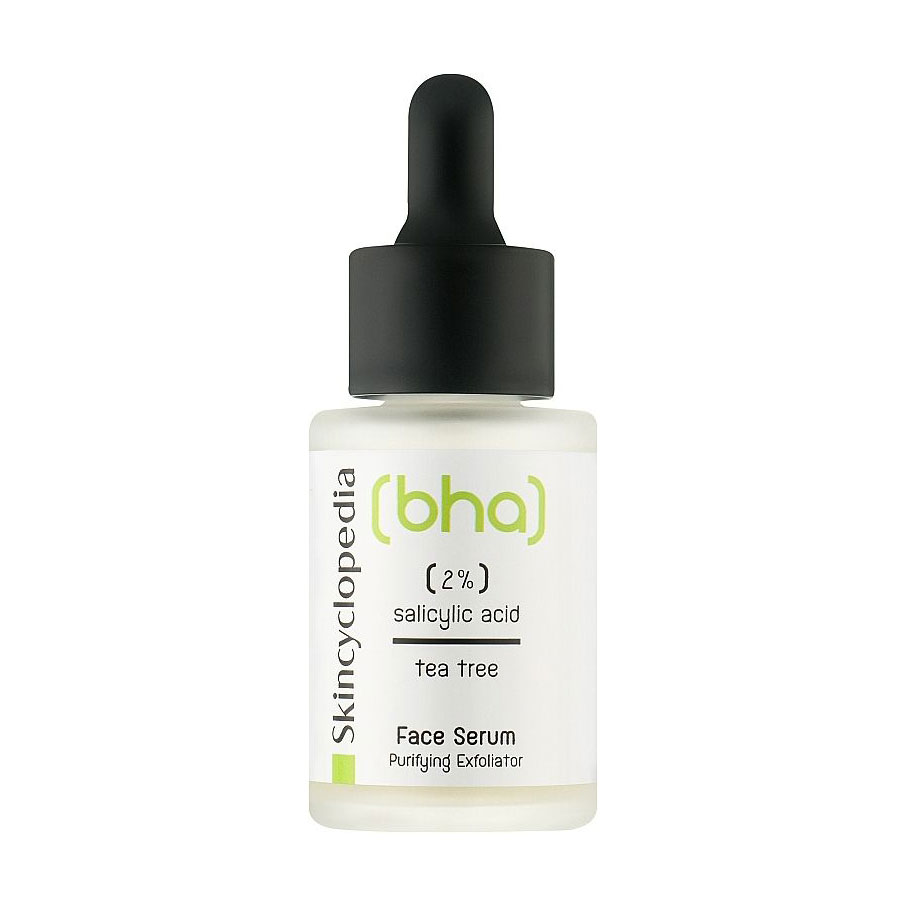 Концентрована сироватка для обличчя Skincyclopedia BHA Face Serum Purifying Exfoliator з 2% саліциловою кислотою та чайним деревом, 30 мл